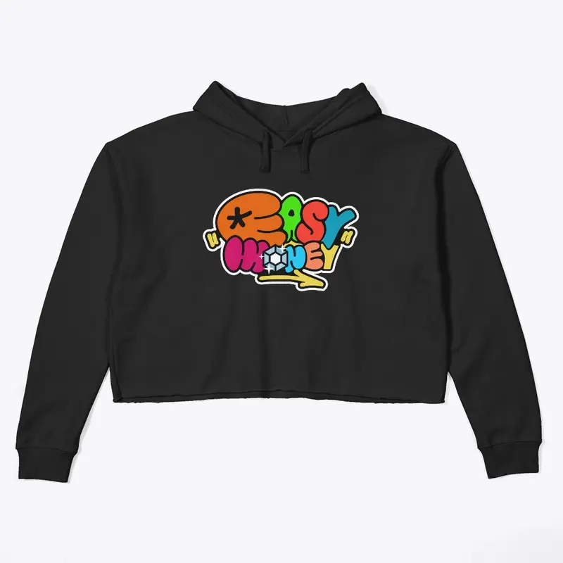 EASY MONEY COLORFUL CROP HOODIE