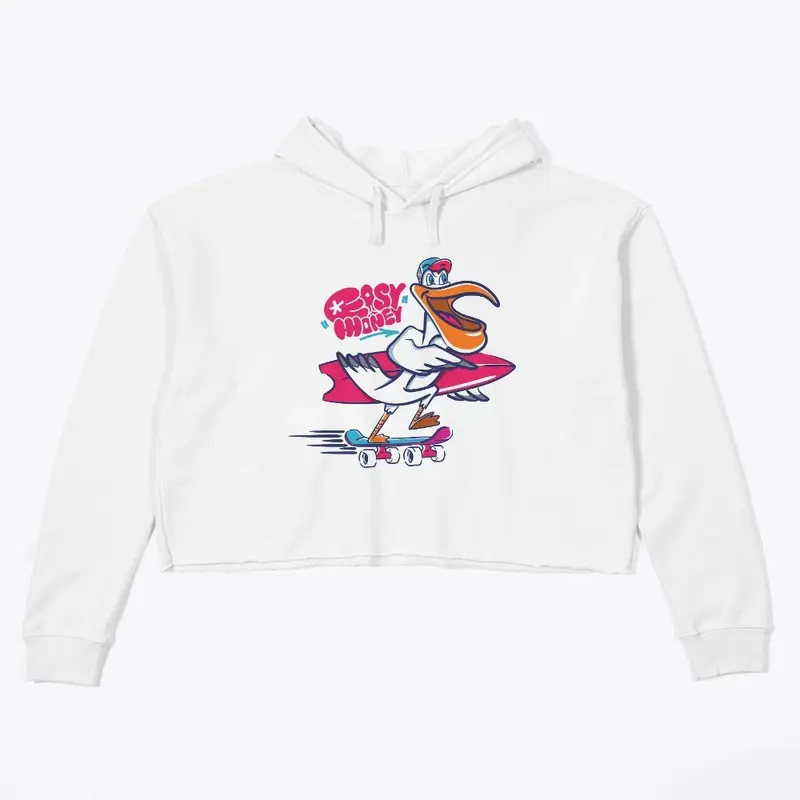 EASY MONEY PELICAN CROP HOODIE